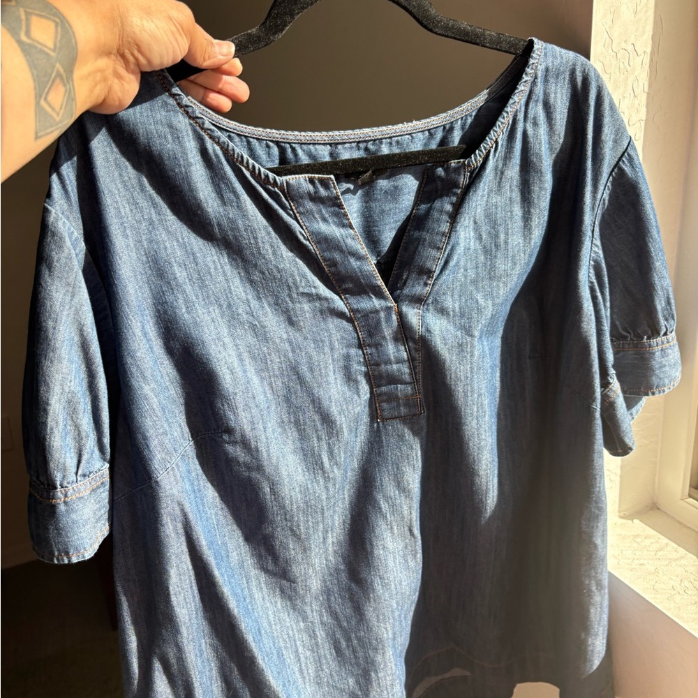 Talbots Denim Blue Blouse